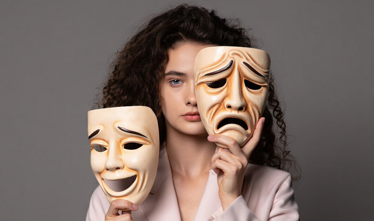 Девушка с масками